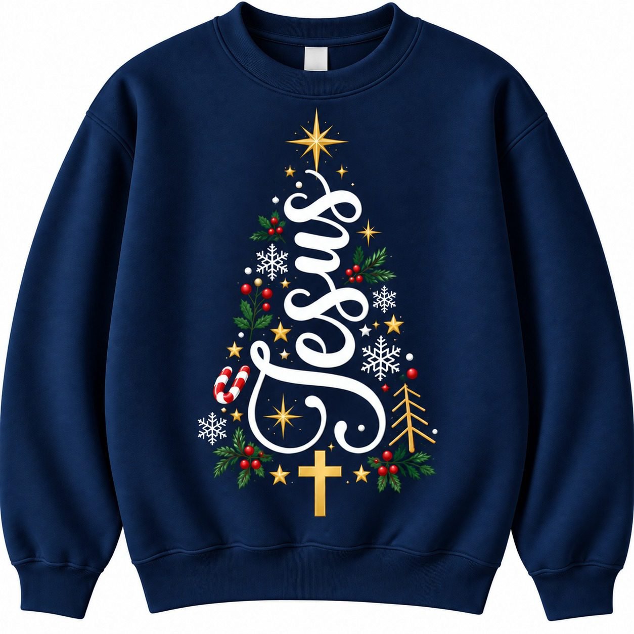 Jesus Christmas Tree Jumper - Image 5