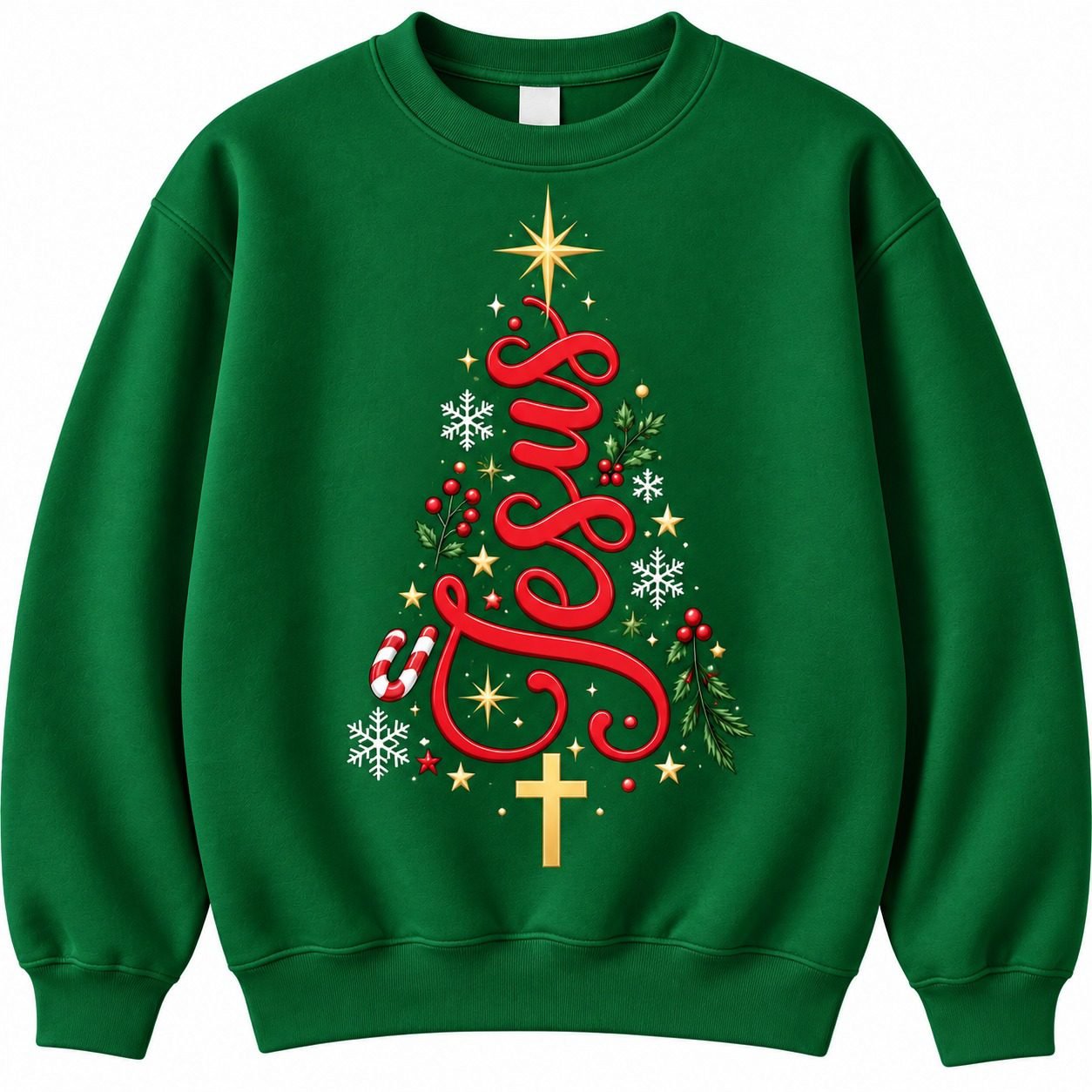 Jesus Christmas Tree Jumper - Image 6
