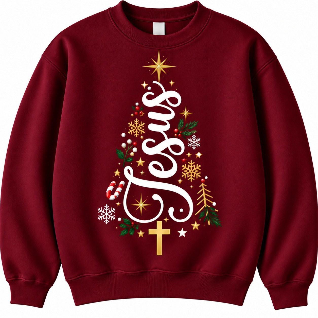 Jesus Christmas Tree Jumper - Image 4